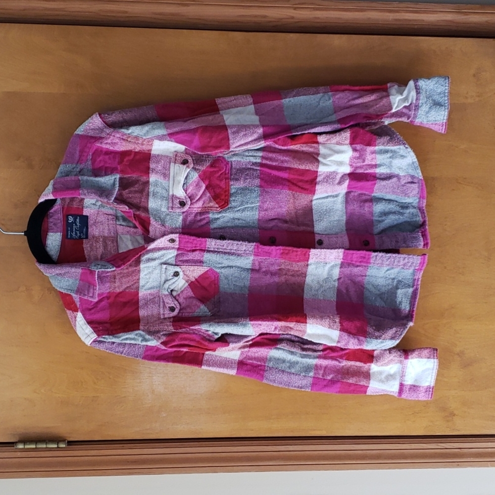 🦋 3 for $20 🦋 American Eagle Red Pink White Flannel